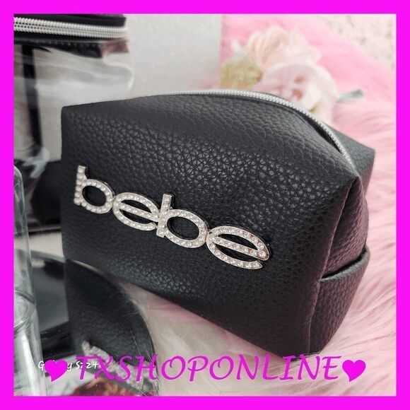 ❣️❣️3 pc Bebe Nested Train Case Makeup Travel✈️✈️ Bag Set NEW - Picture 3 of 6